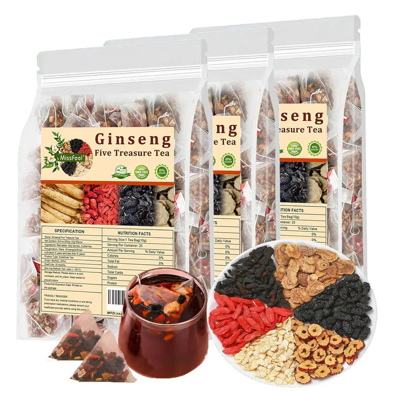 🍵🌿✨ Ginseng Five Treasure Tea ✨🌿🍵